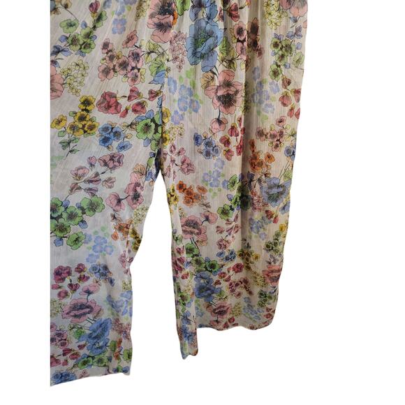 Alexis Sheer Floral Pants Multicolor Womens Size Medium - Picture 4 of 5